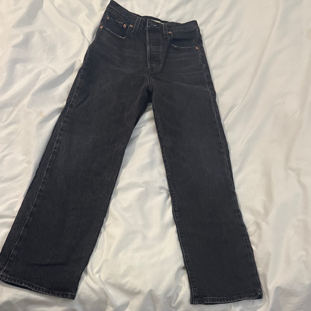 Women’s Levi’s ribcage straight Ankle black jeans size 25